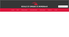 Desktop Screenshot of ecolecirquebordeaux.com