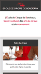 Mobile Screenshot of ecolecirquebordeaux.com