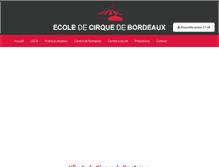 Tablet Screenshot of ecolecirquebordeaux.com
